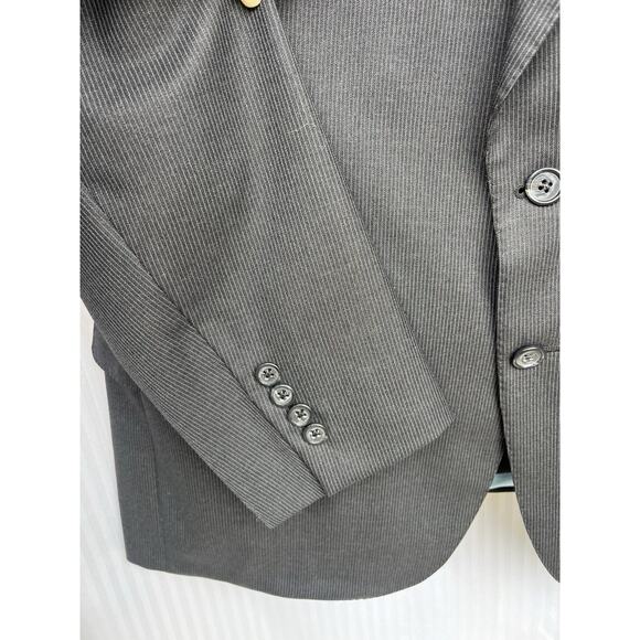 Custom Holland Sherry Charcoal Gray 2pc Pinstriped Suit 37 x 29 - Picture 9 of 16